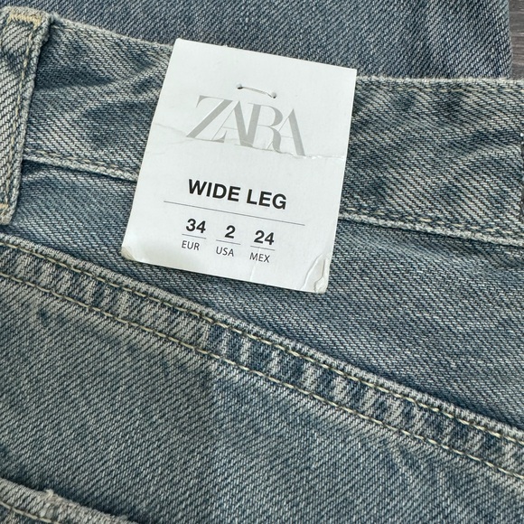 Zara Women’s Wide Leg jeans, BNWT, size 2 - Picture 3 of 6